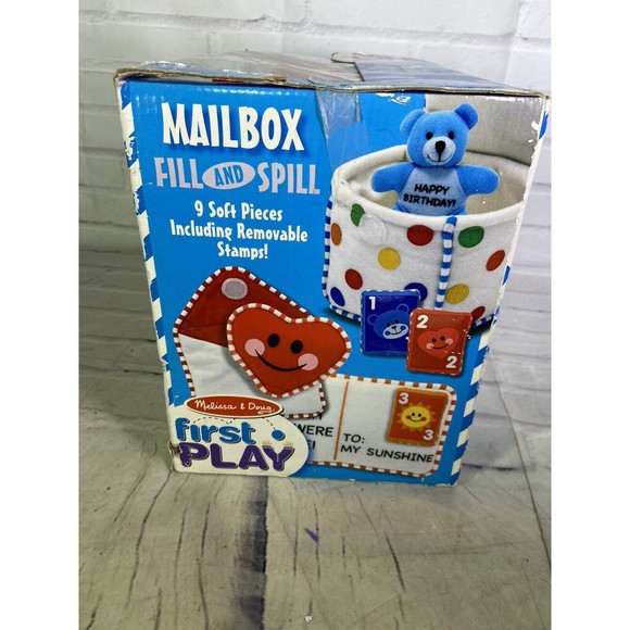 Melissa & Doug First Play Mailbox Fill and Spill 9 Soft Pieces Letters Stamps - Picture 4 of 7